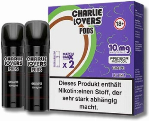 Charlie Lovers Prefilled Pod 2x2ml Grape 10mg