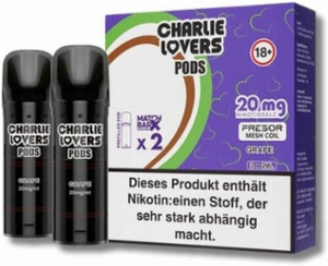 Charlie Lovers Prefilled Pod 2x2ml Grape 20mg