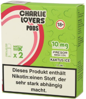 Charlie Lovers Prefilled Pod 2x2ml Kaktus Ice 10mg