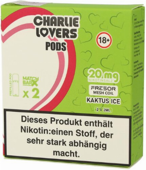 Charlie Lovers Prefilled Pod 2x2ml Kaktus Ice 20mg