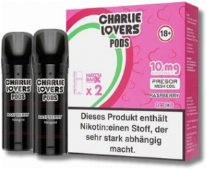 Charlie Lovers Prefilled Pod 2x2ml Raspberry 10mg