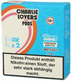 Charlie Lovers Prefilled Pod 2x2ml Skitlezz 10mg