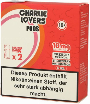 Charlie Lovers Prefilled Pod 2x2ml Strawberry Watermelon 10mg