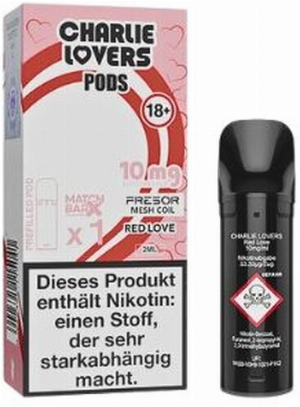 Charlie Lovers Prefilled Pod Red Love 10mg
