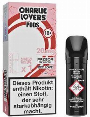 Charlie Lovers Prefilled Pod Red Love 20mg