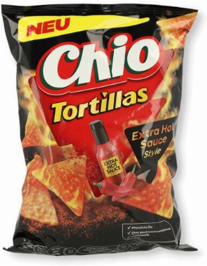 Chio Tortillas Extra Hot Sauce Style 110g