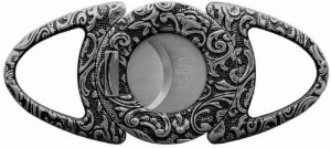 Cig-R Zigarrenabschneider Bulls Eye Antik Silver