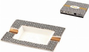 Zigarrenascher Porzellan New Bone China geom. Labyrinth