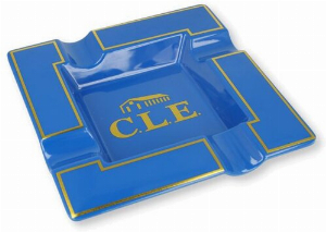 C.L.E Zigarrenaschenbecher 4 Ablagen Blau