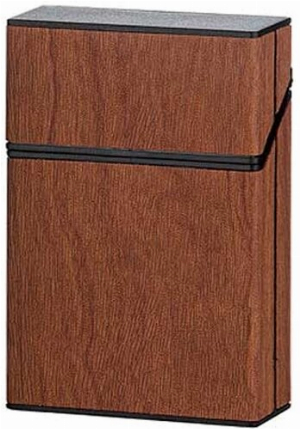 Clic Boxx Zigarettenbox mit Holzoptik 20er braun