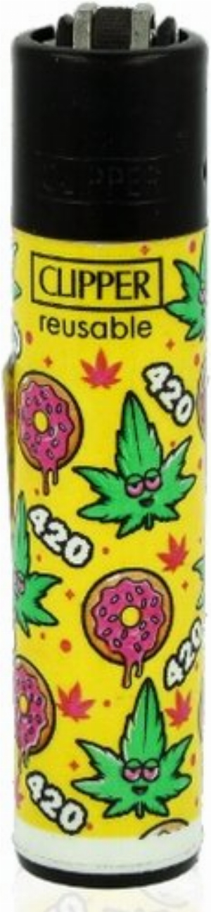 Clipper Feuerzeug 420 Pattern 2v4 GELB