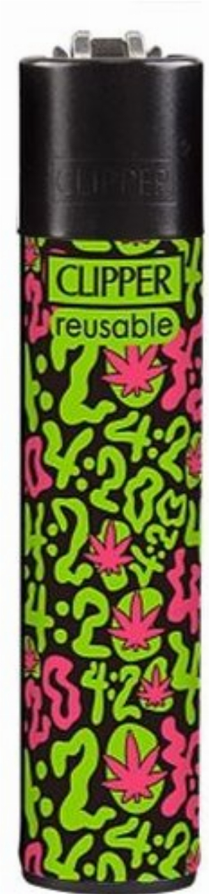 Clipper Feuerzeug Acid Pattern 1v4 Schriftzug 4:20