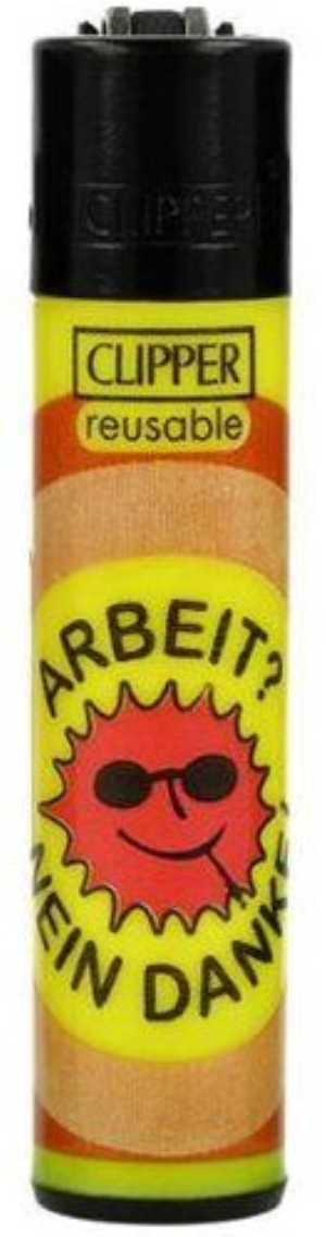 Clipper Feuerzeug Anti Arbeit 3v4 ARBEIT? NEIN DANKE!