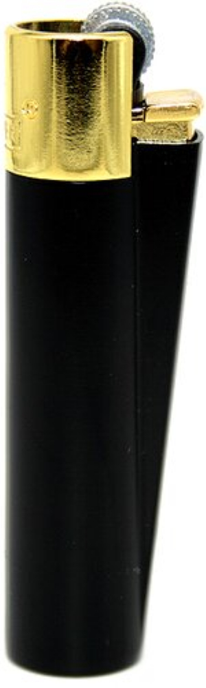 Clipper Feuerzeug Metall Black and Gold schwarz