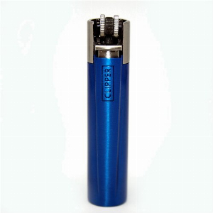 Clipper Feuerzeug Metall Blue and Silver blau