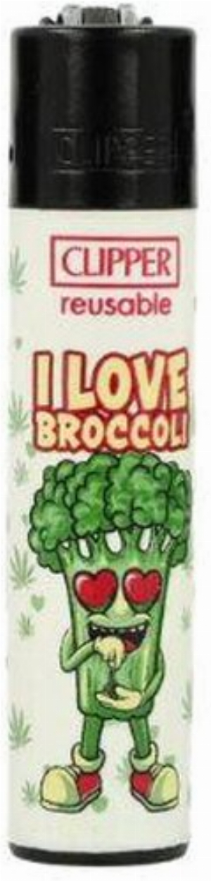 Clipper Feuerzeug Broccoli 3v4 I LOVE BROCCOLI