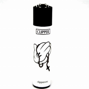 Clipper Feuerzeug Cartoon Hands weiß