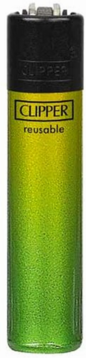 Clipper Feuerzeug Crystal Gradient gelb-grün
