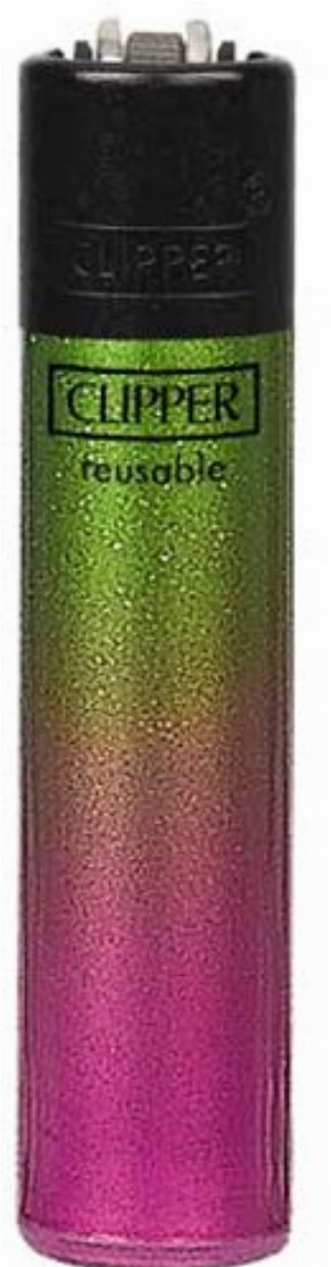 Clipper Feuerzeug Crystal Gradient grün-rosa
