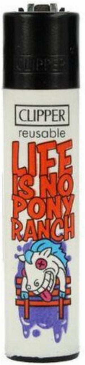 Clipper Feuerzeug Denglish 7 2v4 LIFE IS NO PONY RANCH