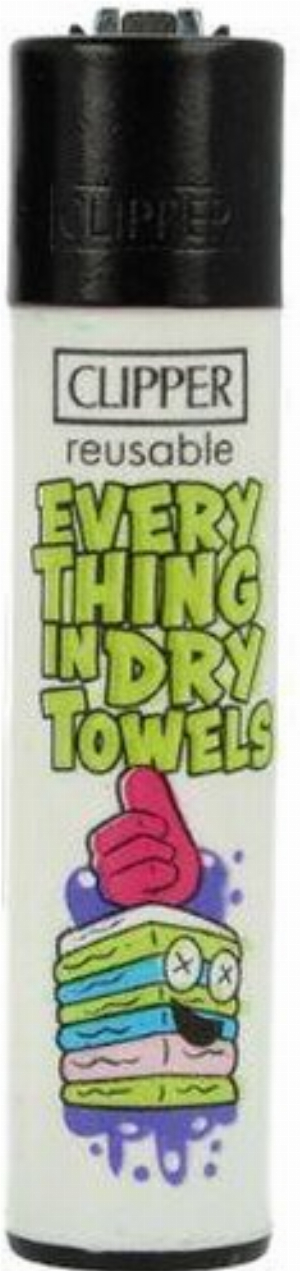 Clipper Feuerzeug Denglish 7 4v4 EVERY THING IN DRY TOWELS