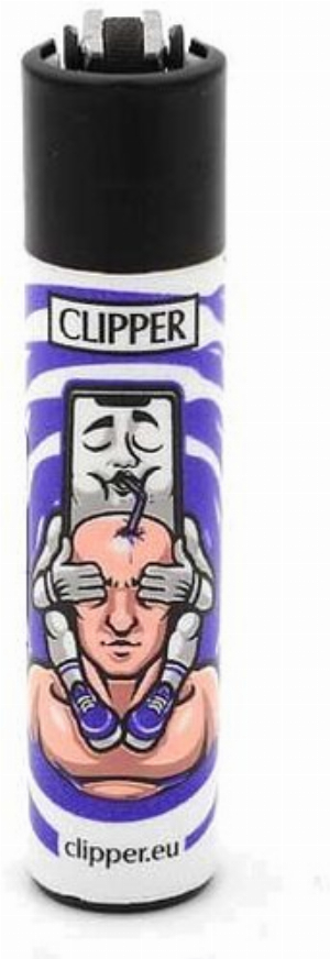 Clipper Feuerzeug Digital World - 2v4 SAFTKOPF