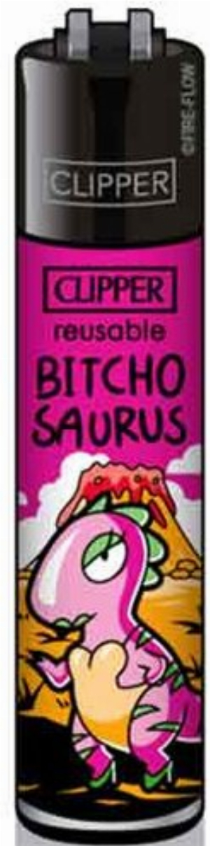 Clipper Feuerzeug Dinosaurier 3v4