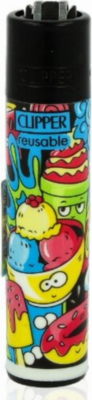 Clipper Feuerzeug Doodle Art 1v4 SÜßIGKEITEN