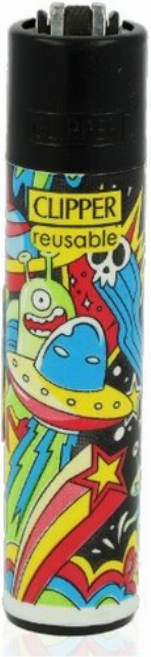 Clipper Feuerzeug Doodle Art 4v4 ALIENS