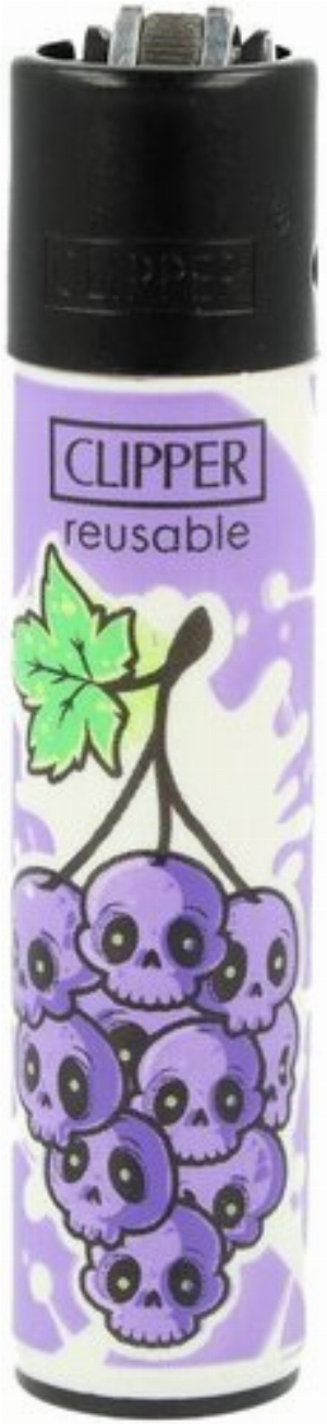 Clipper Feuerzeug Fruit Skulls 2 2v4 Trauben Totenkopf