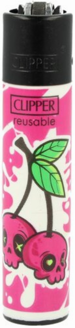Clipper Feuerzeug Fruit Skulls 2 4v4 Kirschen Totenkopf