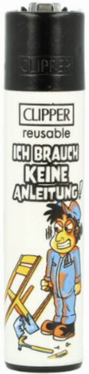 Clipper Feuerzeug Handwerker 4v4 ICH BRAUCH KEINE ANLEITUNG!