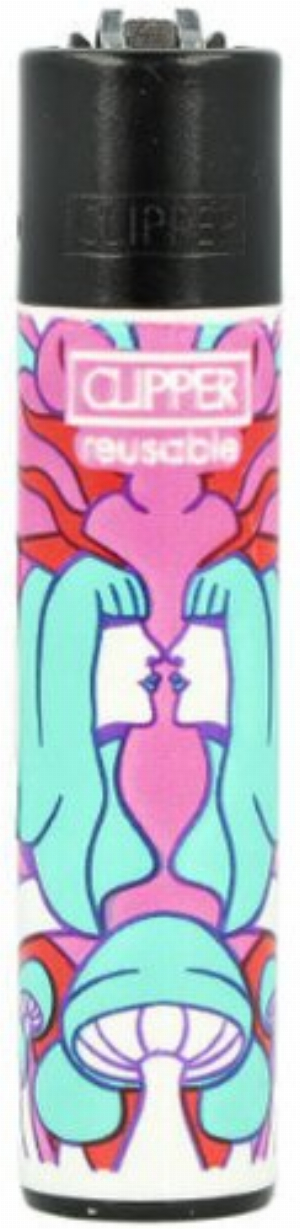 Clipper Feuerzeug Hippi Hemp 3v4 Zwei Frauen