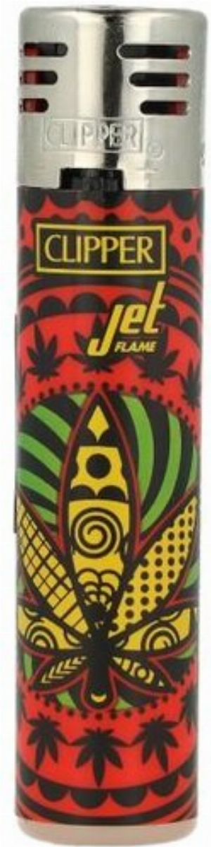 Clipper Feuerzeug Jet-Flame Mandala Leaves 1v4