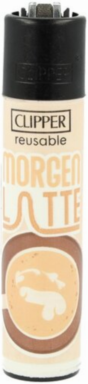 Clipper Feuerzeug Kaffeepause 1v4 Morgen Latte