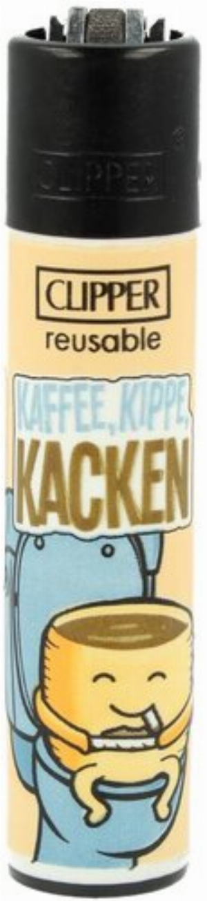 Clipper Feuerzeug Kaffeepause 4v4 Kaffee, Kippe, Kacken