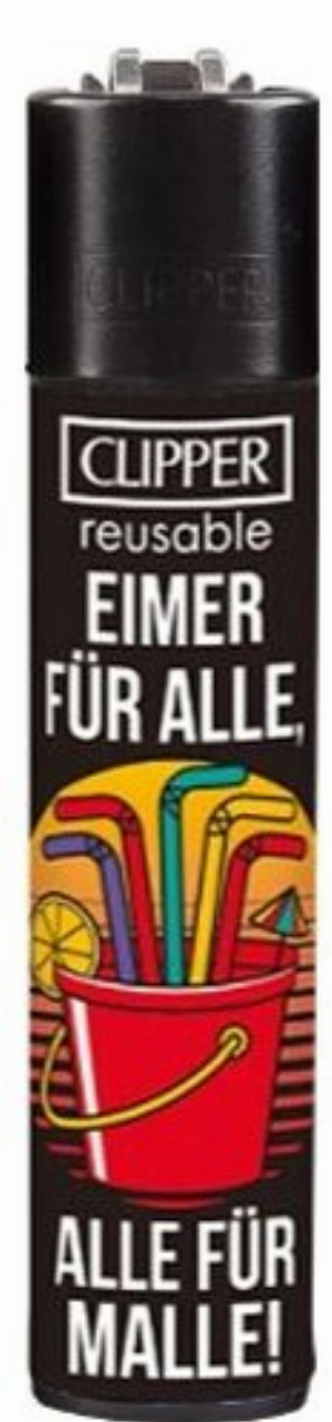 Clipper Feuerzeug Malle 1v4 EIMER FÜR  ALLE. ALLE FÜR MALLE!