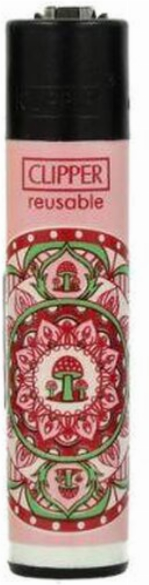 Clipper Feuerzeug Mandala 7 2v4 Mandala mit Pilz