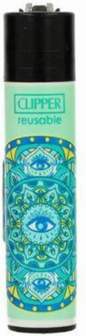 Clipper Feuerzeug Mandala 7 3v4 Mandala mit Augen