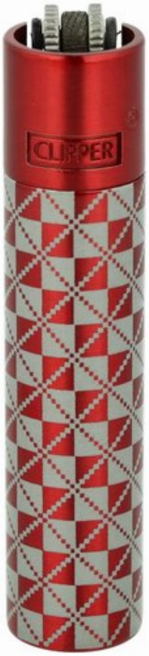 Clipper Feuerzeug Metall British Rot