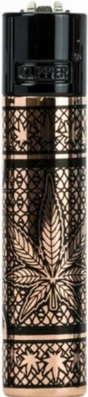 Clipper Feuerzeug Metall Good Grass Bronze