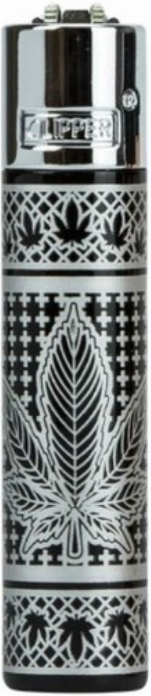 Clipper Feuerzeug Metall Good Grass Schwarz