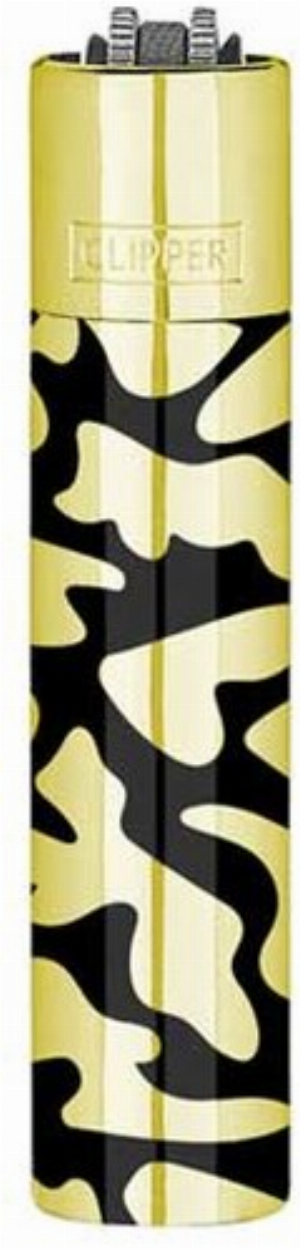 Clipper Feuerzeug Metall Large Camouflage gold