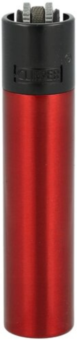 Clipper Feuerzeug Metall Lava Rot
