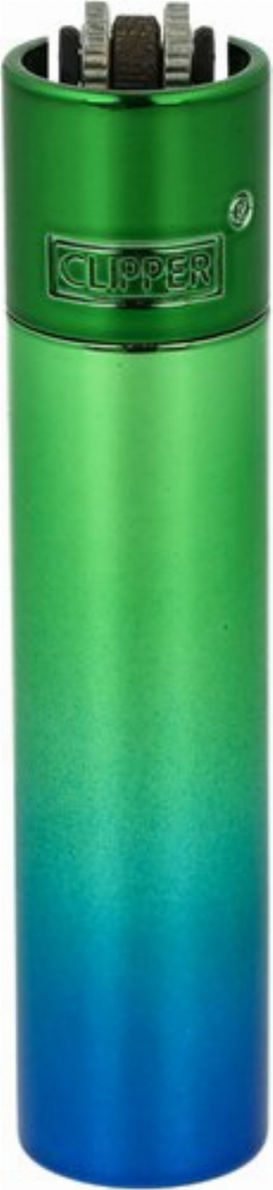 Clipper Feuerzeug Metall Peacock Glanz Grün/Blau