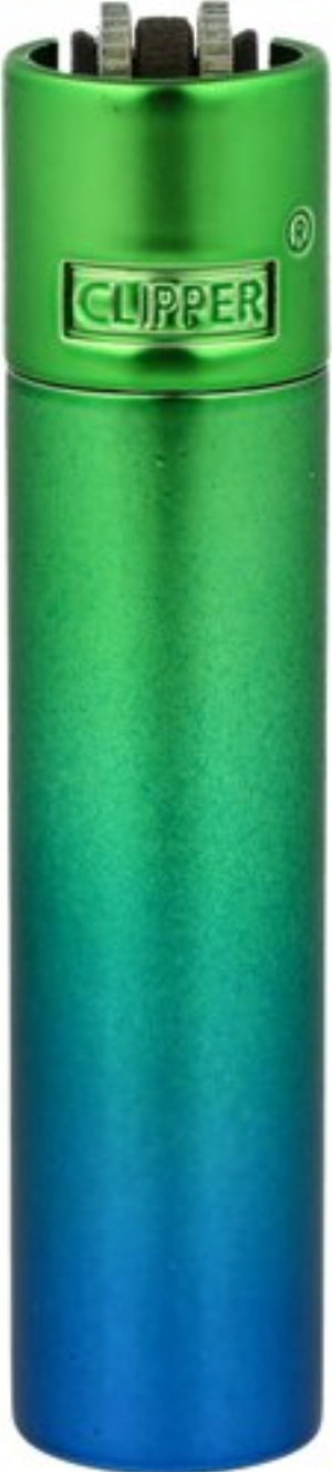 Clipper Feuerzeug Metall Peacock Matt Grün/Blau