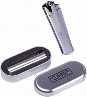 Clipper Feuerzeug Metall Silber