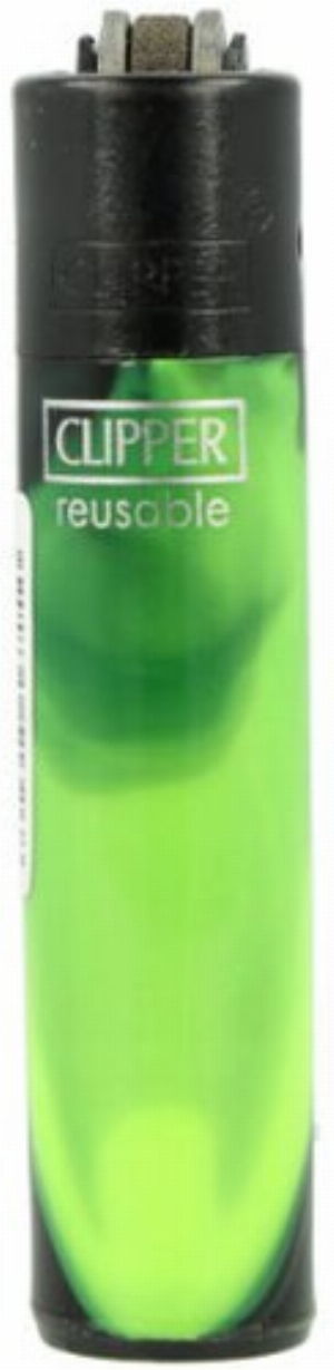 Clipper Feuerzeug Mini Nebula Mix 1 4v4 Grün-Schwarz
