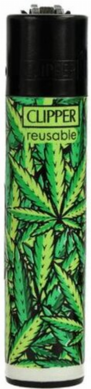 Clipper Feuerzeug Mix Pattern 3v4 Weedblatt