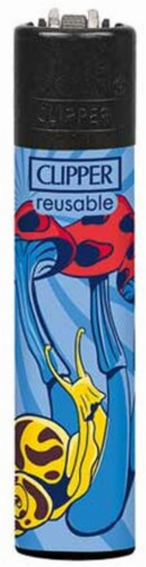 Clipper Feuerzeug Mushroom Animals 3v4 Schnecke mit Pilze